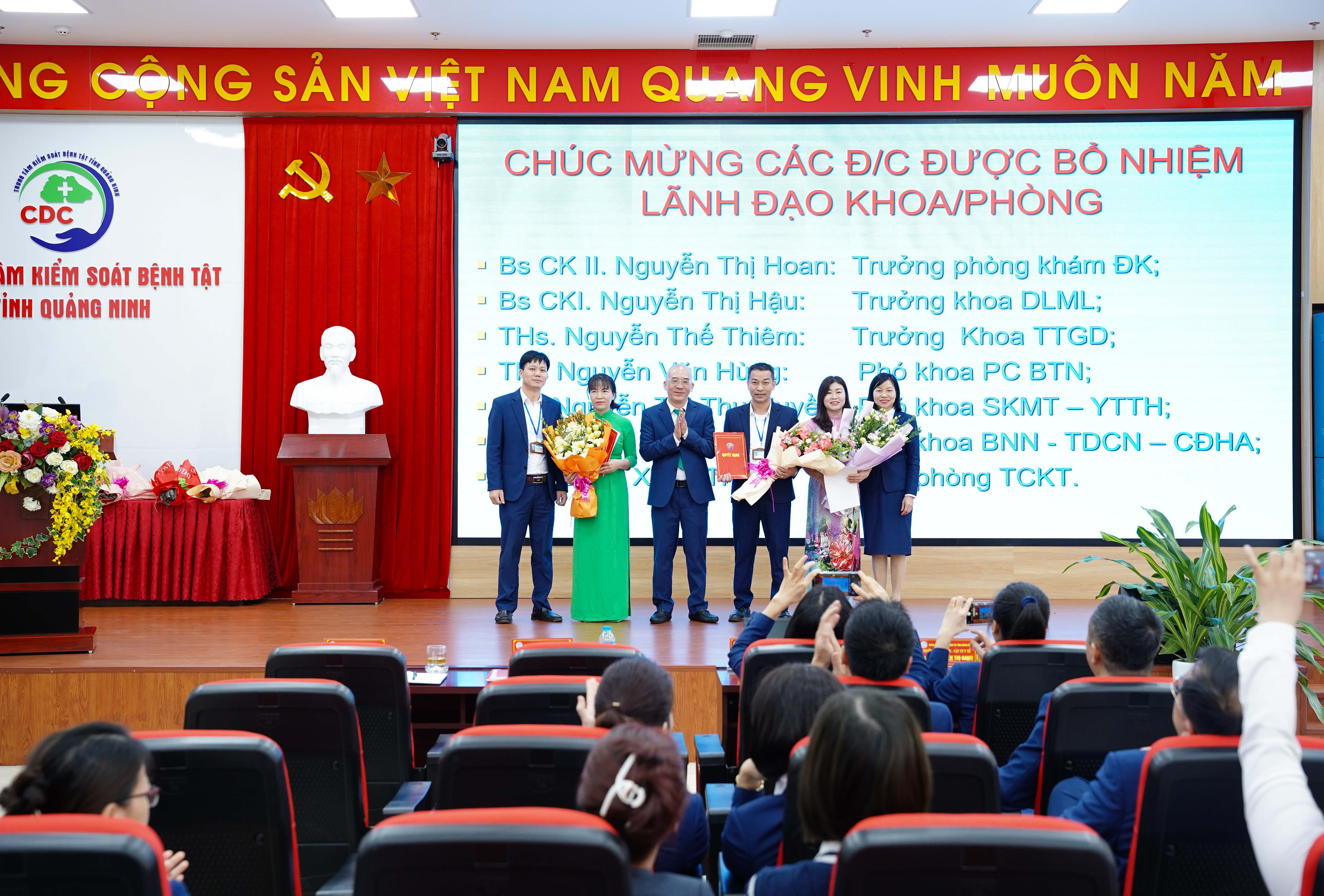 CDC Quảng Ninh tổ chức giao ban cuối năm và bổ nhiệm lãnh đạo một số khoa, phòng